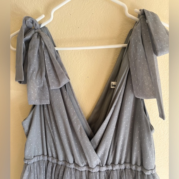 Three Bird Nest Gray Layered Midi Dress - Picture 8 of 11